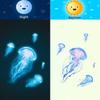 Jellyfish Wall Decal Glow in the Dark Removable Self-Adhesive Sticker Waterproof Toilet Decor DIY Bathroom Kids Room Accessories