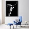 Black and White Highland Cow Cattle Canvas Painting Scandinavian Posters Prints Wall Art Picture for Living Room Decor Cuadros