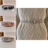 Fashionable Twolayer Leather Waist Belt For Women With Durable Alloy Buckle For Daily Use
