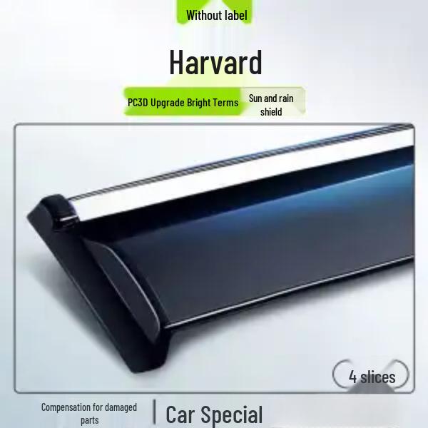 Car Rain and Sun Visors for Haval Models: H6, H2, F7, H5, and Third Generation H7, H4, H9, M6.