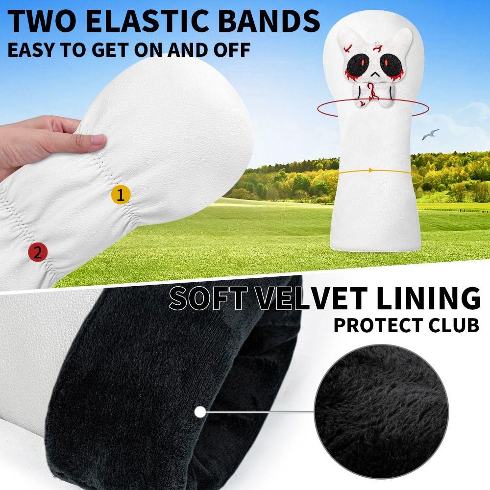 Duurzame Golf Head Covers Witte Golf Putter Cover Stijlvolle Golf Club Cover Golfbaan