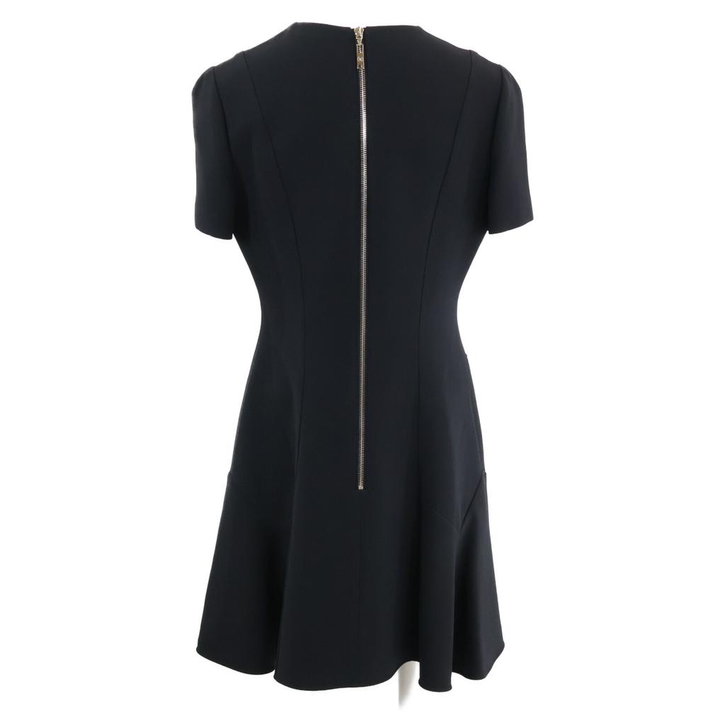 Louis Vuitton Domestically Published RW201A QRL Wool Silk Patch Skater Dress Dress 40 blackUsed