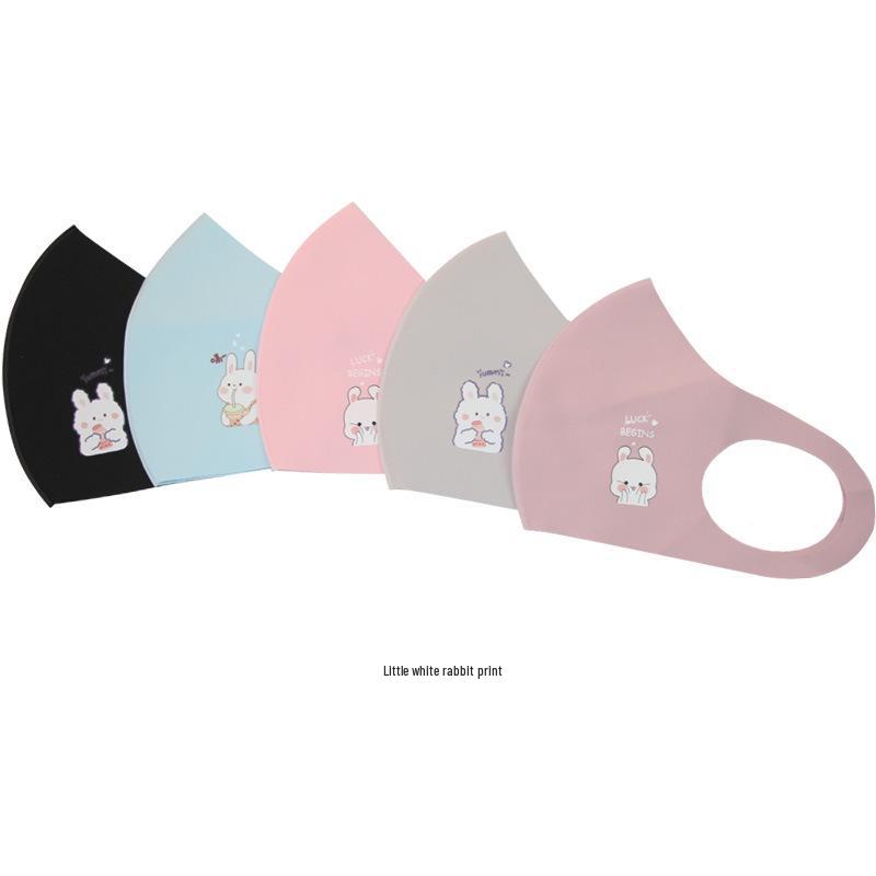 

Летняя 3D маска для велоспорта из ледяного шелка, дышащая и модная черная для женщин