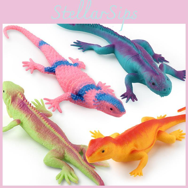 Lizards Chameleon Forest Plastic Toy Model For Kids Reptile Fans Decoration Gift