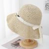 Women's Summer Hat Korean Style Wide Brim Sunshade Foldable Bucket Hat Sea Beach Accessories Breathable Sun Hat New