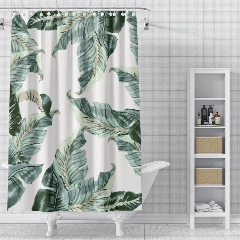 

Home Shower Curtains for Bathroom Waterproof Fabric Modern Nordic Style Bathroom Curtain 90x180cm-35x70in