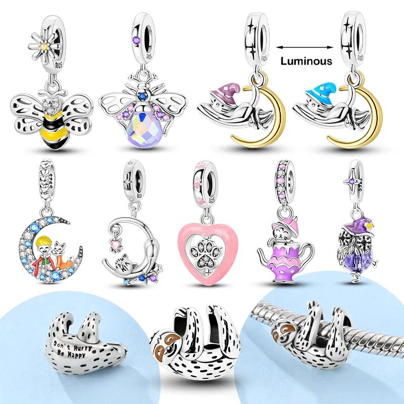 Copperoriginal Charms Princekin & Fox Cute Dog Paw Print Animnals Charms Fits Bracelet For Women Diy Fine Jewelry Gifts