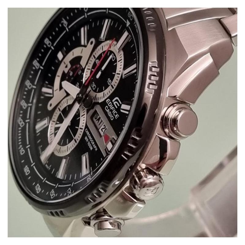 Casio CASIOEDIFICE Series Classic Fashion Quartz Movement Stainless Steel Strap Japanese and Korean Watch Men's Watch Black Dial EFR-549D-1A8V