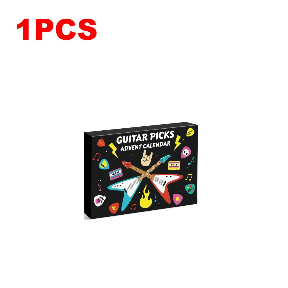 

1-3PCS Christmas Advent Calendar Guitar Picks 24 Days Countdown Gift 2025 with 20 Guitar Picks 2 Oud Picks Holder Holiday Decor 31X21X4CM
