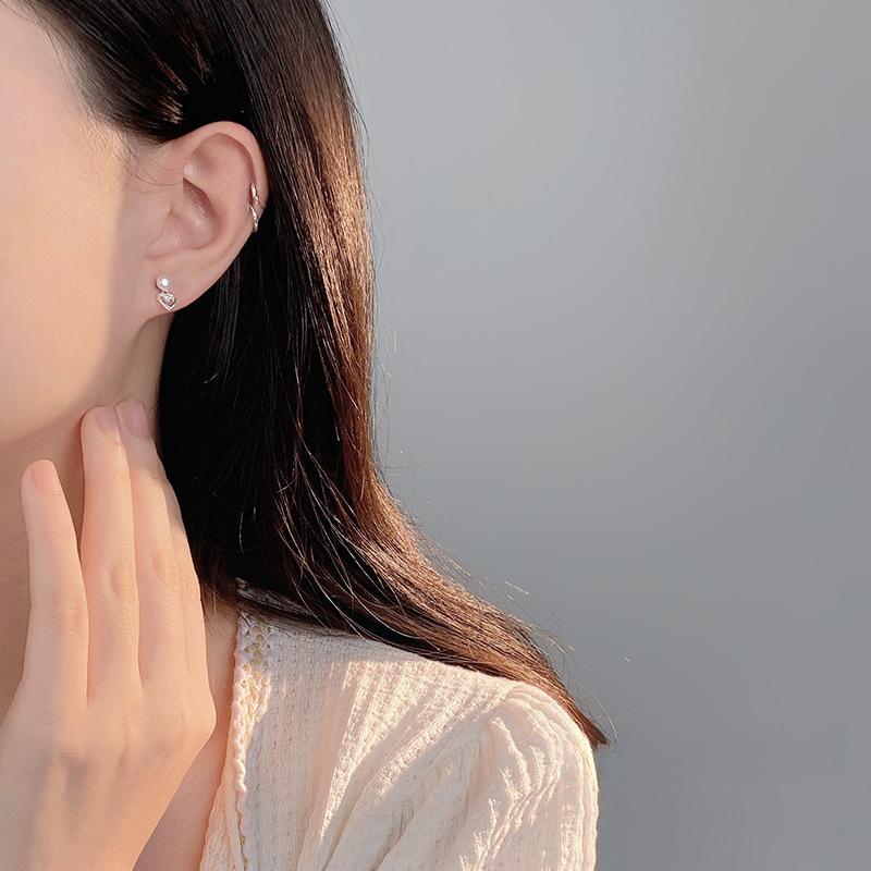 Ins Love Pearl Earrings for Women Fashion Small and Exquisite Girly New Earrings