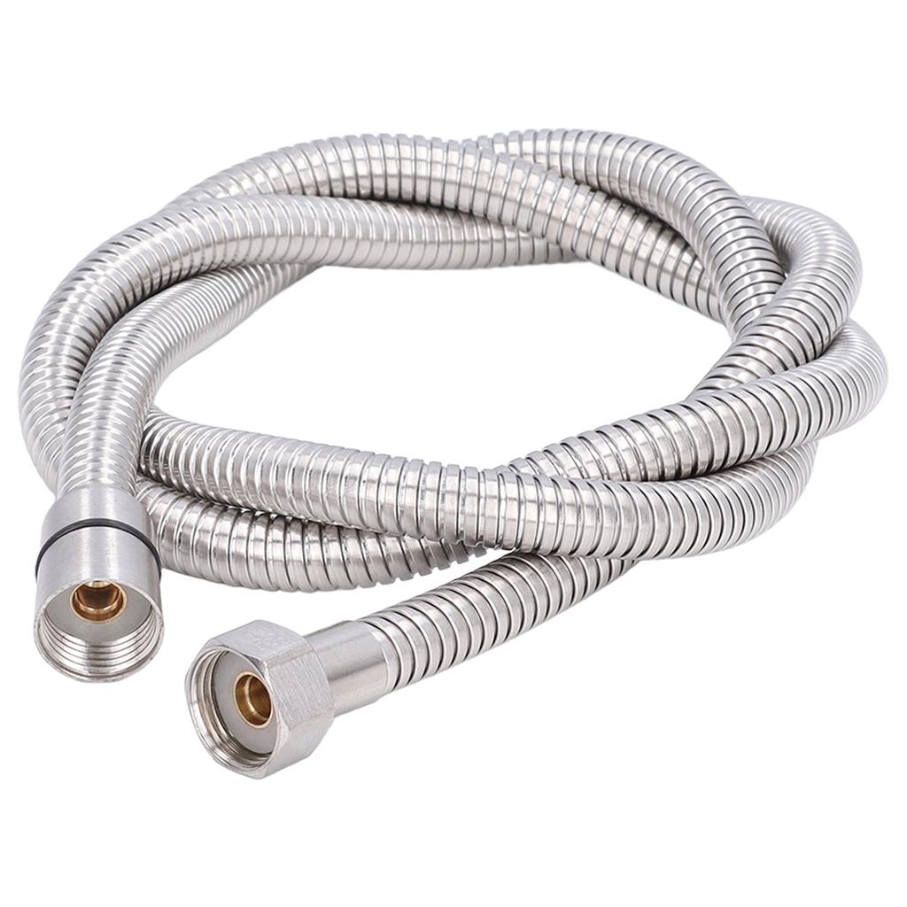 Furtun de duș din oțel inoxidabil rezistent la explozii G1/2 Furtun pentru cap de duș pentru baie Argintiu 1,5 m/4,9 ft