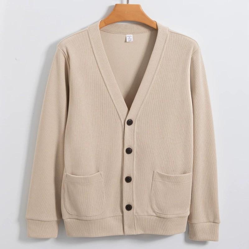 Ανδρικό Ζακέτα Πουλόβερ V-neck Jacket Βαμβάκι Μακρύινο από Σιντζιάνγκ Χαλαρό Καθημερινό Χωρίς Σίδερο