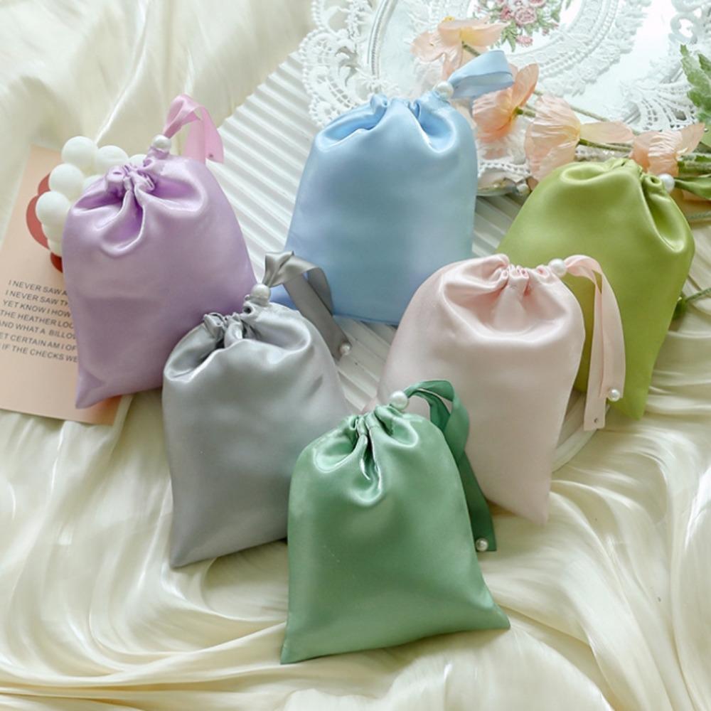 Simple Wedding Candy Bag Butterfly Orchid Drawstring Bag Handbag Mini Sugar Bag  Gift Bag