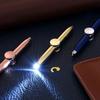 Multifunctional Decompression Finger Rotate Luminous Gyro Pens Toy Fidgets Spinner LED Light Ballpoint Pen Metal Gyro Pen Gift