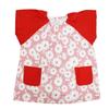Short Sleeve Smock That Can Be Used for a Long Time from 3 To 6 Years Old (red Gingham Flower X Red Pattern) Smock, Short Sleeve, Children, Kids