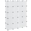 vidaXL Modularer Schrank mit 14 Fächern Weiß 37x146x180,5 cm