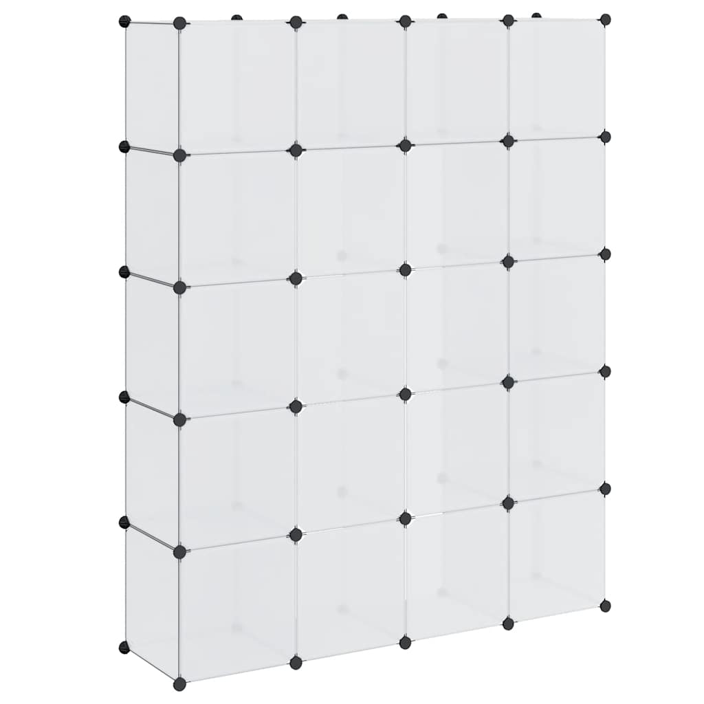 vidaXL Modularer Schrank mit 14 Fächern Weiß 37x146x180,5 cm