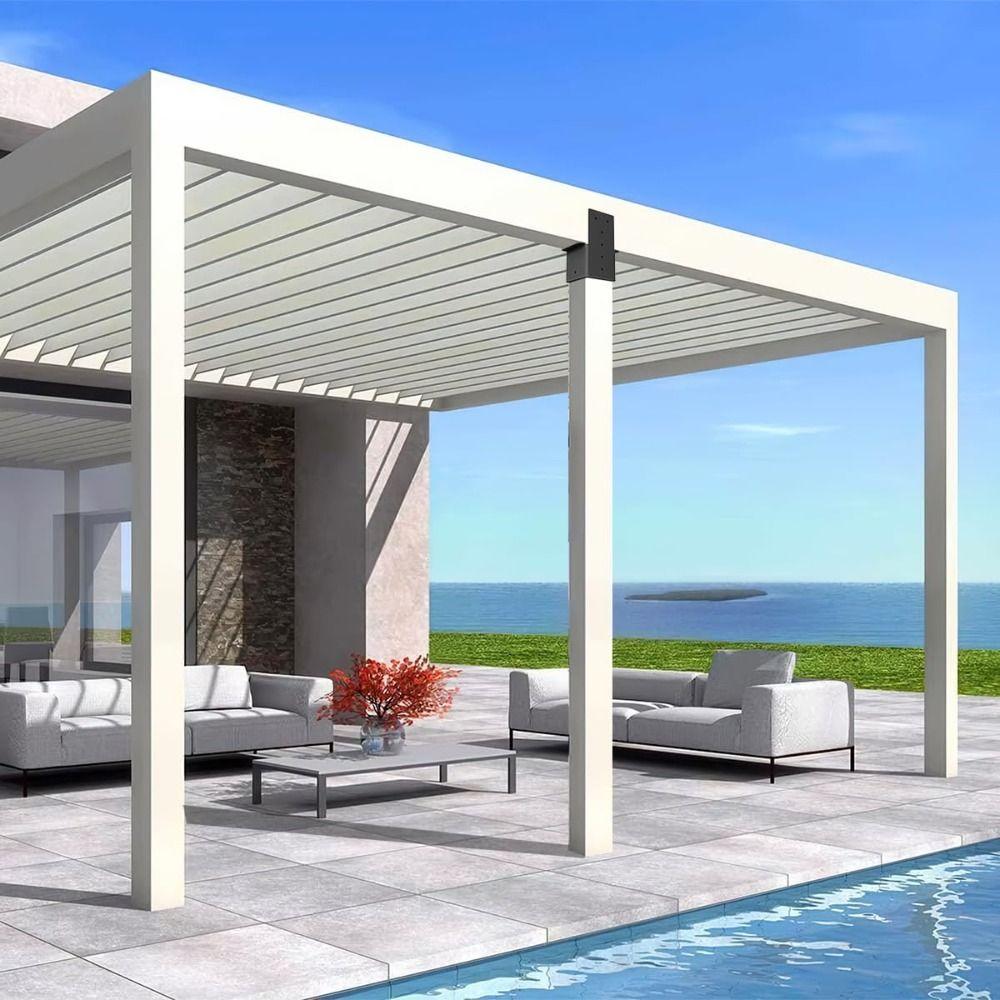 Metal Deck Railing Connector Wall Mounted Fashionable Metal Bracket Pergola Accessories  Outdoor