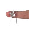 Silber 925 Kunst unregelmäßig gebürsteter Blumenanhänger Halskette für Damen exquisite und hochwertige Halskette Party Schmuck