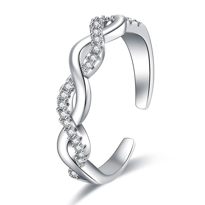 New 925 Silver Ring Heart Sparkle AAA Zircon High Quality For Women Rings Wedding Fine Jewelry Accessories Party Gift