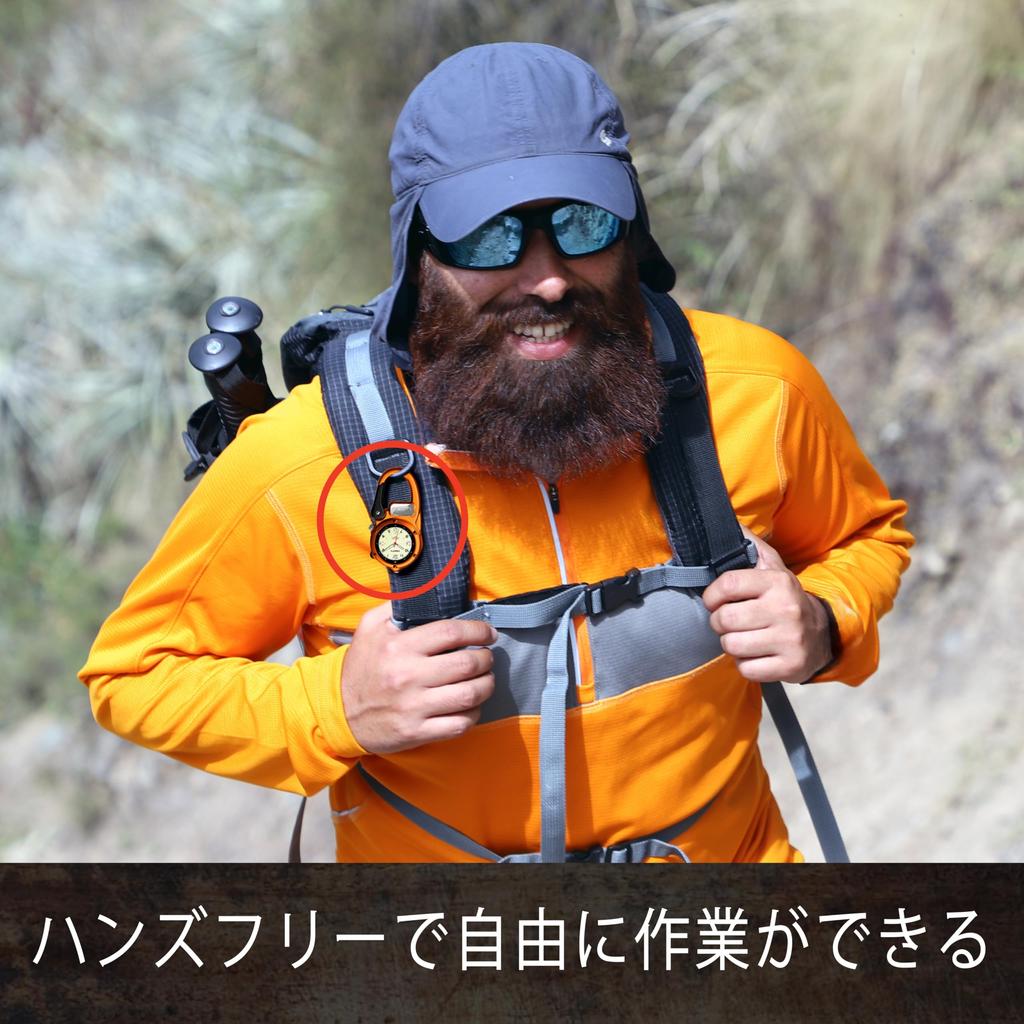 Dakota Zegarek kieszonkowy Karabinek Wodoodporny LED Światło Na Zewnątrz Kemping Wspinaczka Podróż