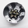 7-Pin Connector Trailer Socket Aluminium Alloy Towing 12V Round Adapter Truck Socket Car Accessories