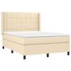 Maison Exclusive - Sommier à lattes de lit matelas et LED Crème 140x200 cm Tissu