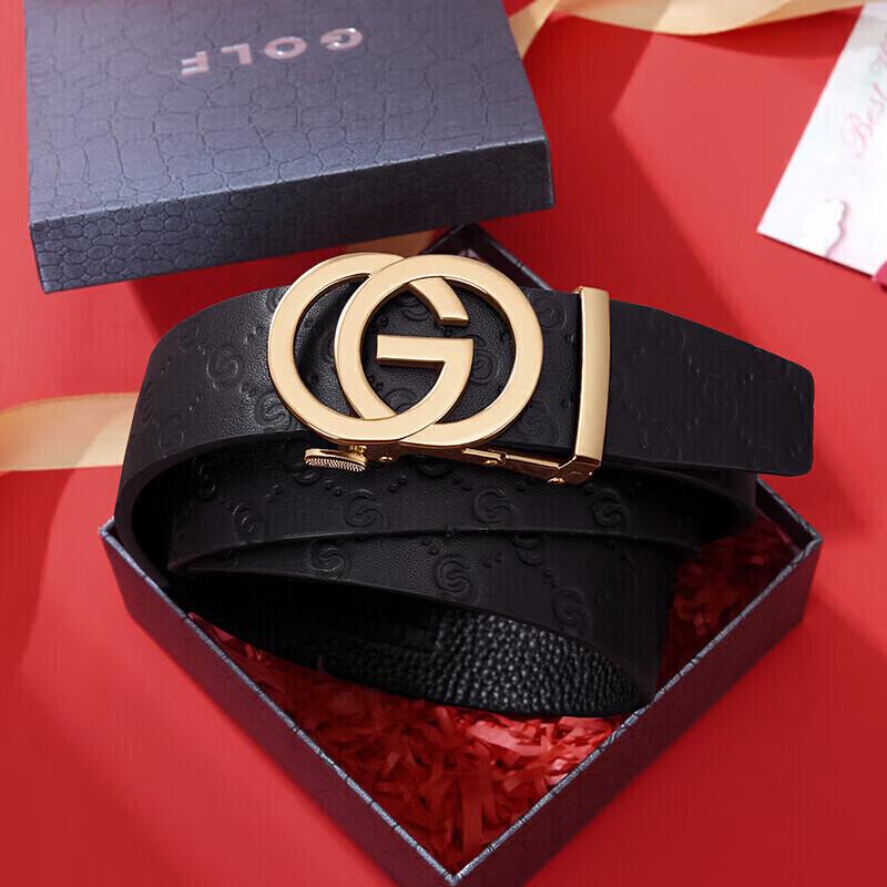 GOLF Men's Genuine Leather Automatic Buckle Belt