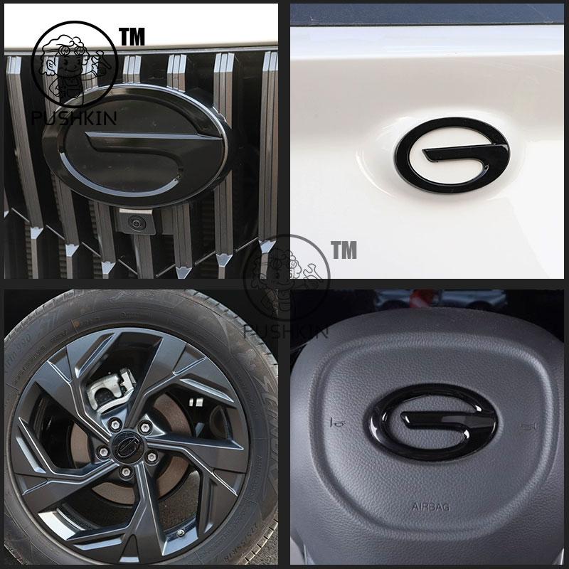 For  Trumpchi GAC GS3 Emzoom 2024 2025 3D ABS Sticker Car Front Emblem Badge Decals Black Badge Logo Emblem Cover Car-Styling