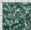 Soimoi Vogel mit Blättern-Druck, Baumwoll-Cambric, Quiltstoff, verkaufter Massenware 42 Zoll breit, mittelschwerer Baumwollstoff, Nähzubehör,