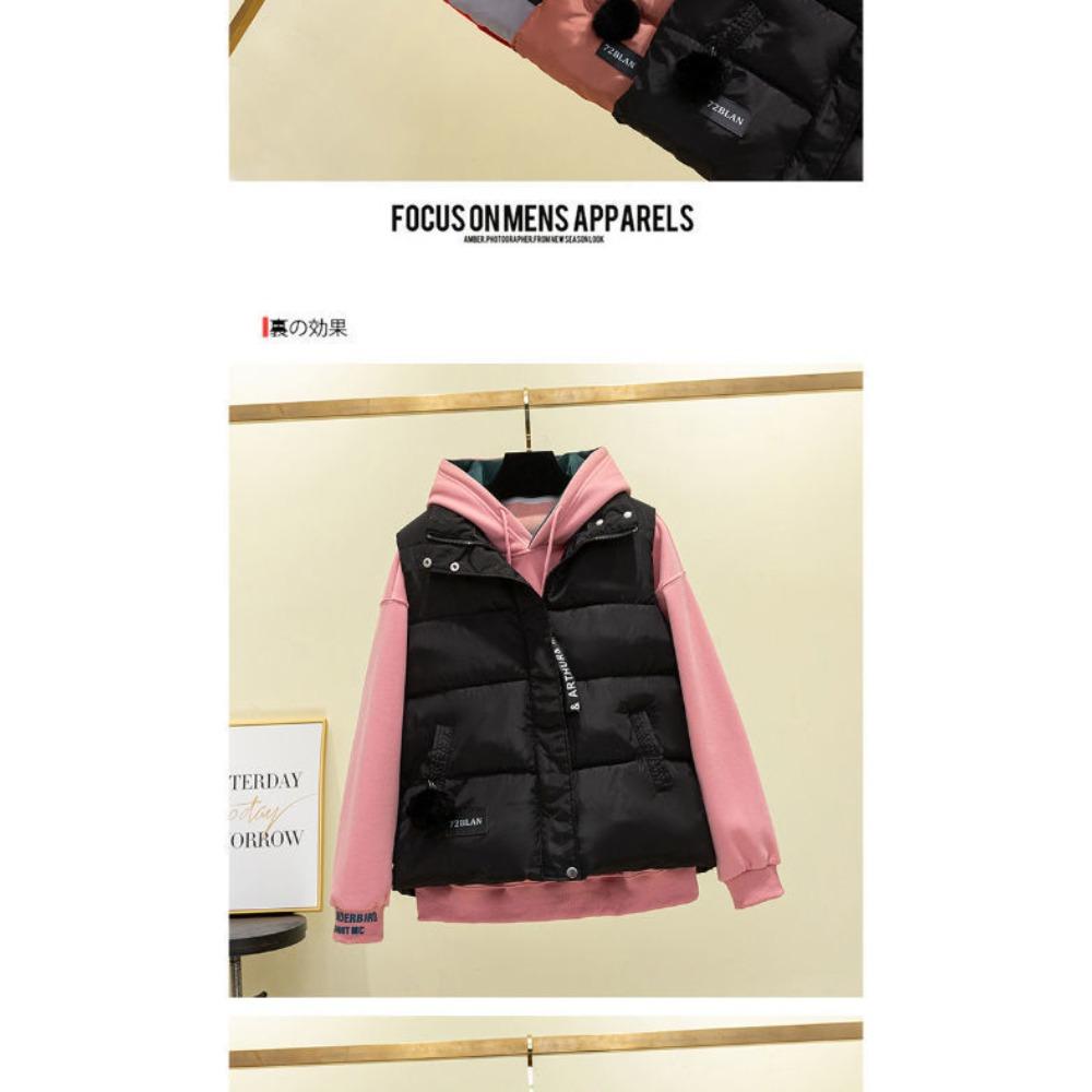 Neue Baumwollweste Damen Frühling und Herbst Koreanische Ausgabe Daunen Baumwolljacke Weste Mantel