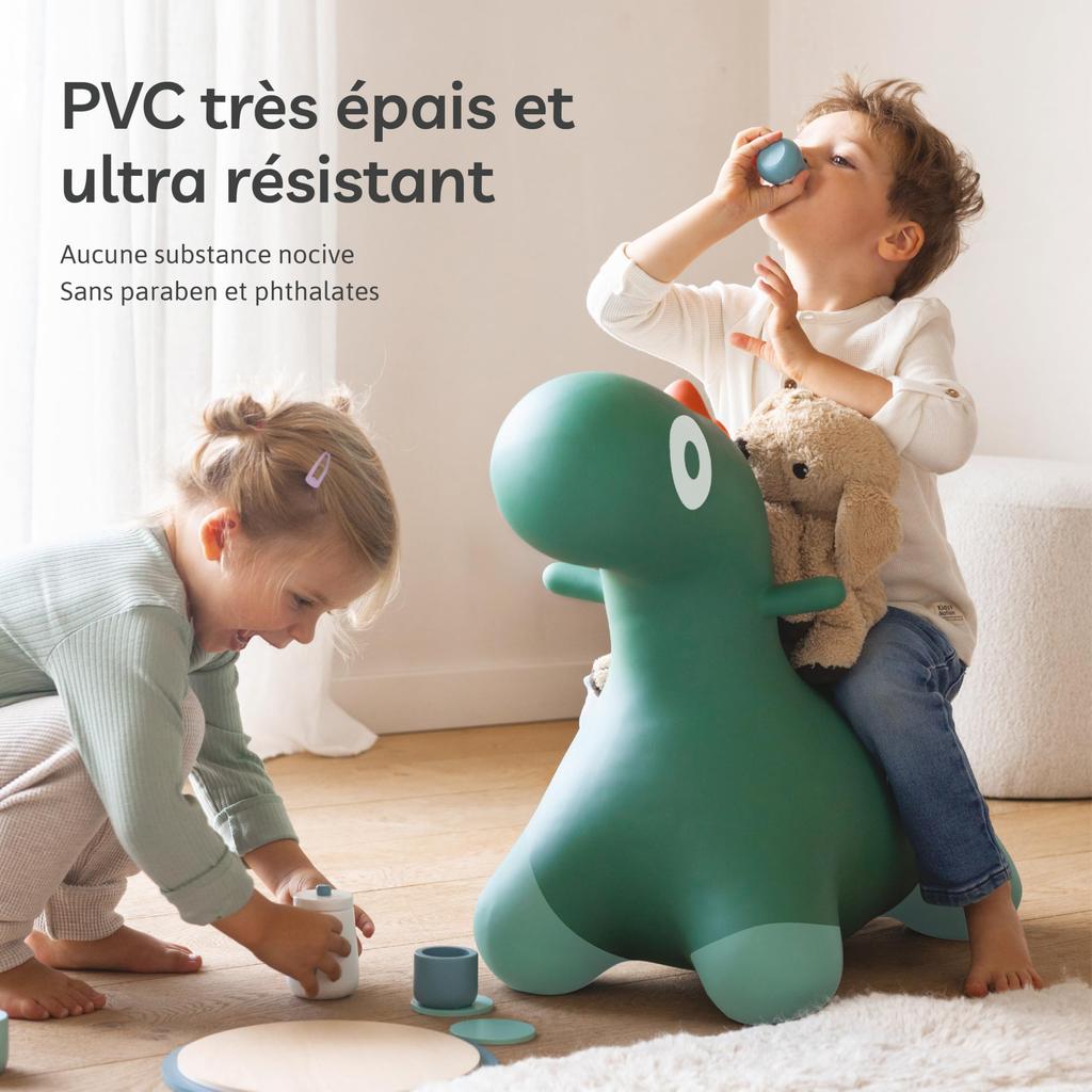 Quut Niedlicher Hoppi Dino Gartengrün Dinosaurier Indoor-Spielzeug Balance Plüsch Mädchen und Alter und Baby Babyparty Kindergarten-Eingang Geburtstag Pädagogisch