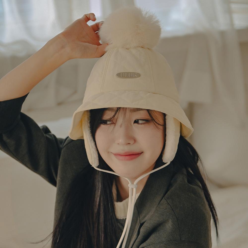 ULUK Essential Quilted Earmuff Bucket Hat_Ivory