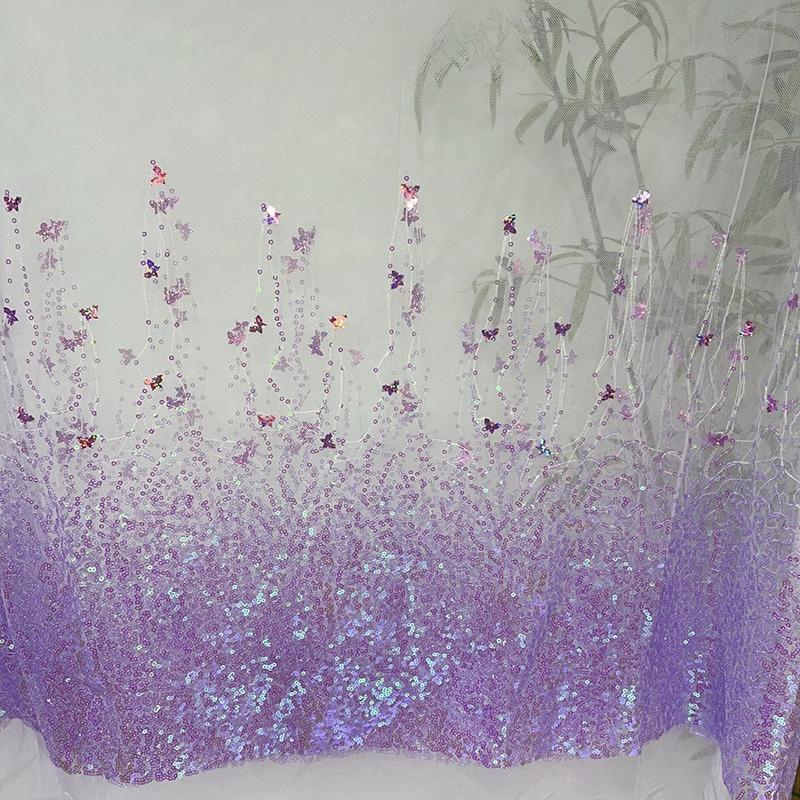 Gradient Long Plush Flocking Fabric Shoes Hats Toys Home Decor Full Polyester Heat Pressed Velvet Fabric Bag Making Material