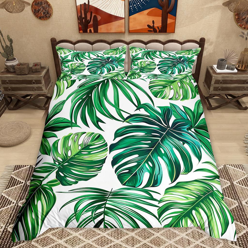 Comforter Homewish Modern Minimalist Abstract Simple Art Bedding Set Botanical Plant Leaves Comforter Set