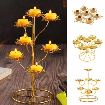Metal Light Cup Lotus Butter Lamp Holder Temples Buddhist Supplies