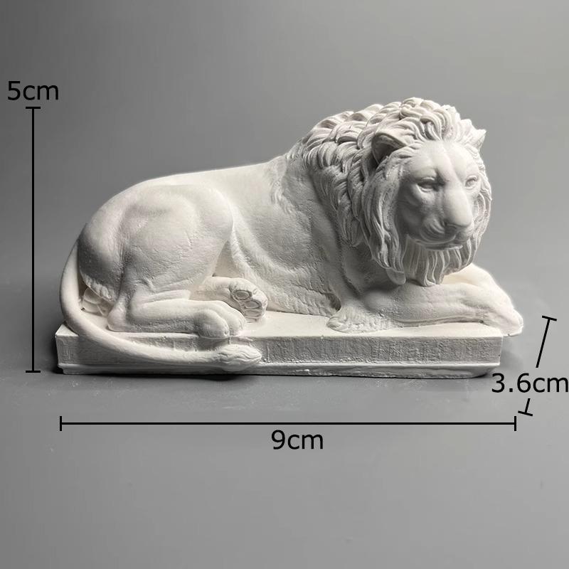Имитация Каменного Льва Гипсовая Статуя Настольное Украшение Фэн-шуй Орнаменты Креативное Произведение Искусства Скульптура Льва Эстетичный Декор Комнаты
