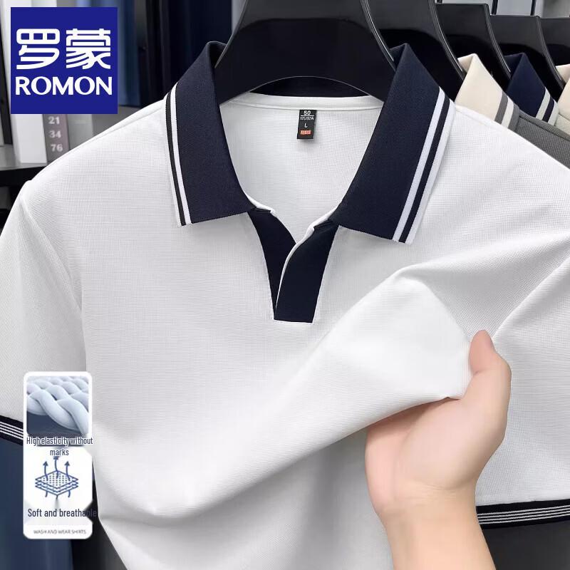 Luomeng Men s Short Sleeve Business Casual Polo T-Shirt XL