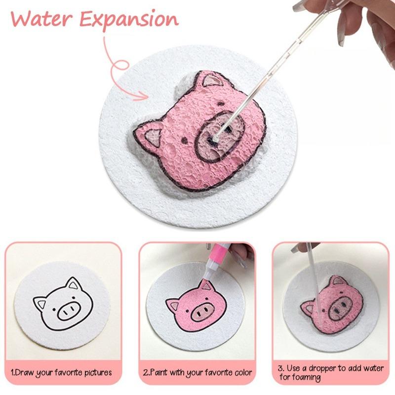 3D Magic Puffy Foam Painting Paper Texture Art DIY Craft Sponge Canvas Board Educational Toys Sensory Play For Kids Children