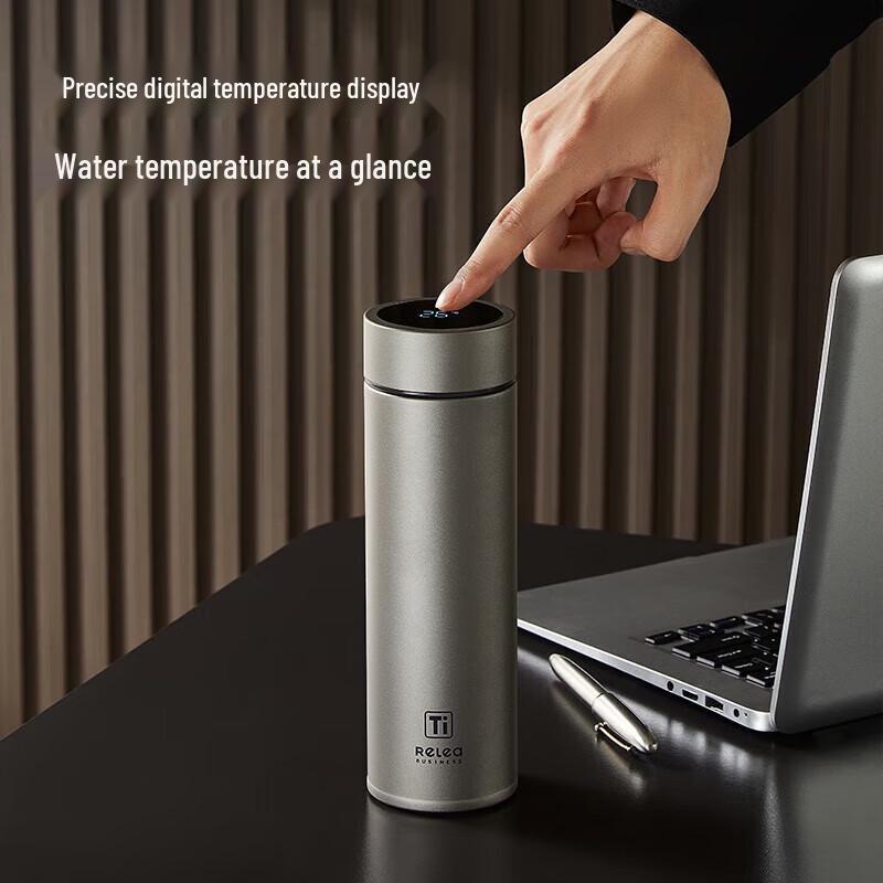 RELEA Pure Titanium Smart Display Insulated Tea Mug