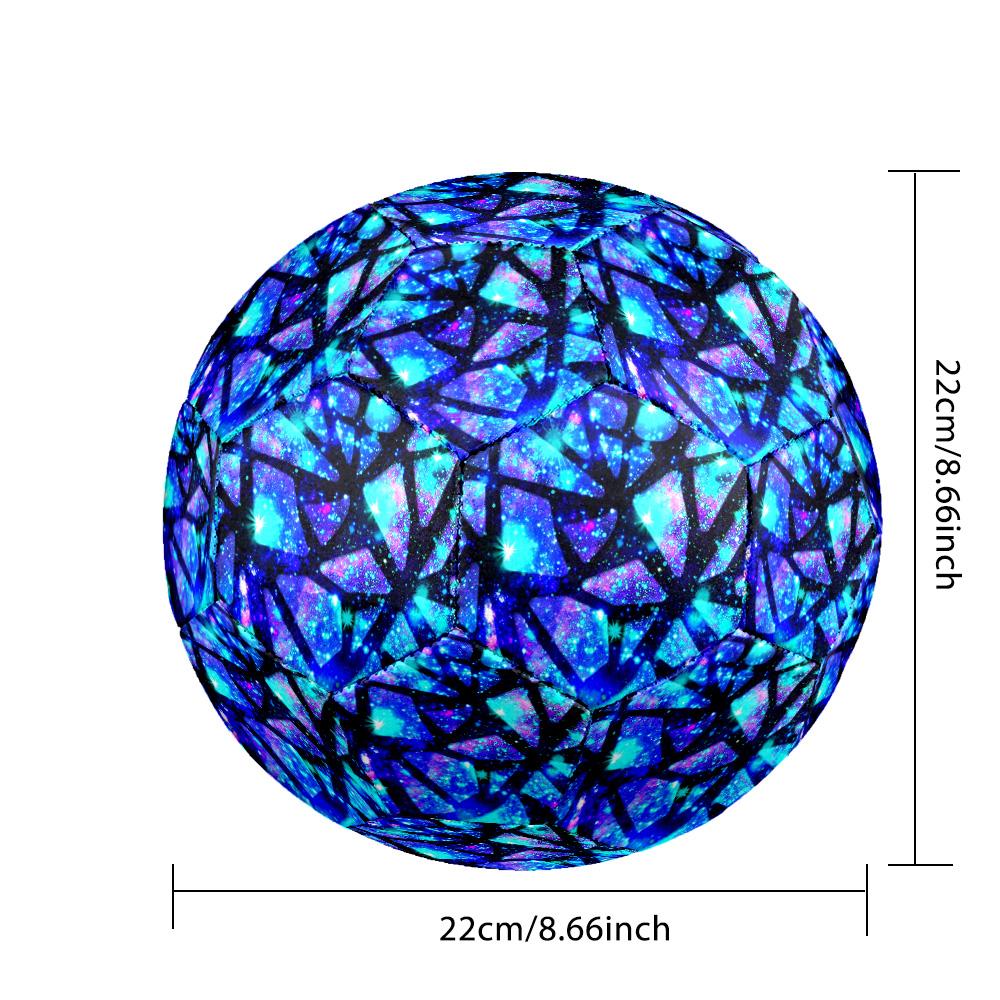 Dazzling colors Indoor Soccer Ball Colorful Machine Stitched PVC Size 5 Team Training Competition Ready Durable High-Bounce Cool Sports Gift