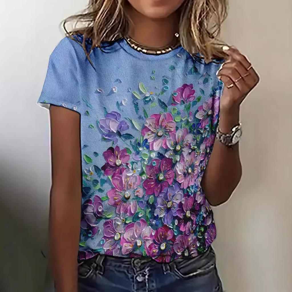 Animal Series 3D Digital Printed Tees Tops Women's Short Sleeved T-shirt Vintage Men's T-shirt