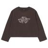 BlueTail Brown Embroidered SweaT T shirT aaa2Ts09bn