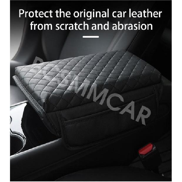Car Armrest Pad Center Console Box Cover Leather Protector Cushion Accessories