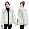 Thickened cotton jacket women's short loose ins Hong Kong style down cotton jacket student padded jacket new in 2025