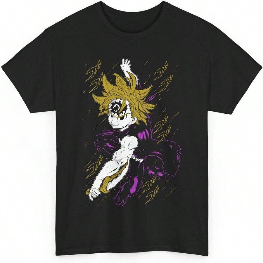 Meliodas Shirt Anime Dragon Unisexga Graphic Deadly Sins Of Wrath Streetwear Aesthetic Unisex TShirtJpg S