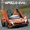 1/32 Apollo Project EVO Alloy Cast Toy Car Model Sound and Light Children's Toy Collectibles Birthday Gift