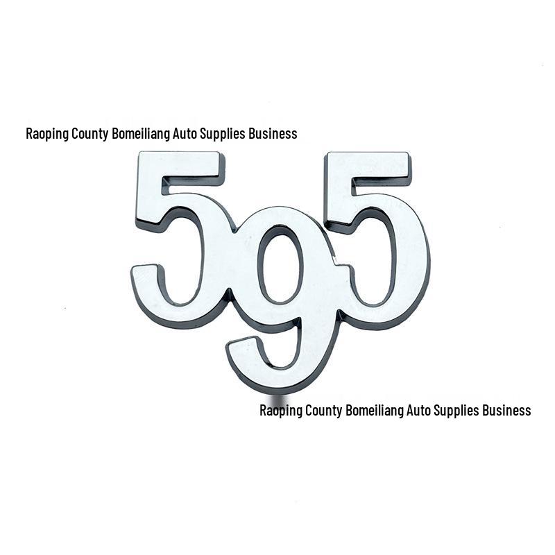 Fiat Abarth 595/695 Car Logos: Metal Trunk Lid & Side Decals for Modification