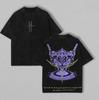 T-shirt Evangelion Unit-13 da Uomo EVA 01 Lavaggio Acido Vintage Oversize Mecha Streetwear Oversize Retro Anime Giapponese Cotone Magliette Grafiche