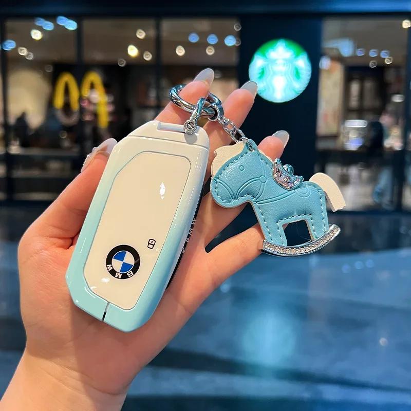 Remote Car Key Cover Keychain Key Case For BMW X1 X3 X4 X5 X6 Series 1 2 3 5 7 G20 G02 G05 G31 G23 F34 F15 F40 IX3 xs9